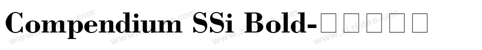 Compendium SSi Bold字体转换